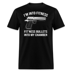 Fit'ness Bullets Into My Chamber T-Shirt - black