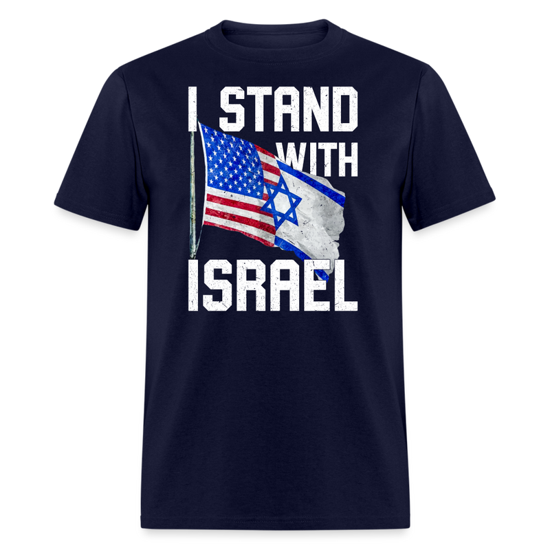 I Stand With Israel T-Shirt - navy