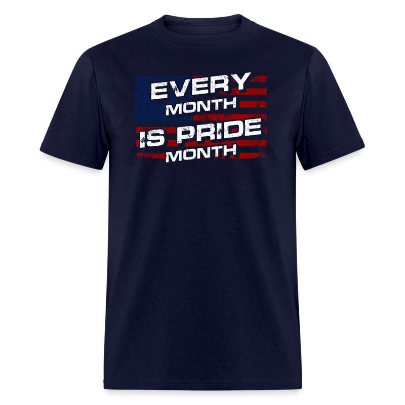 Every Month Is Pride T-Shirt - navy