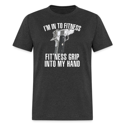 Fitness Grip T-Shirt - heather black