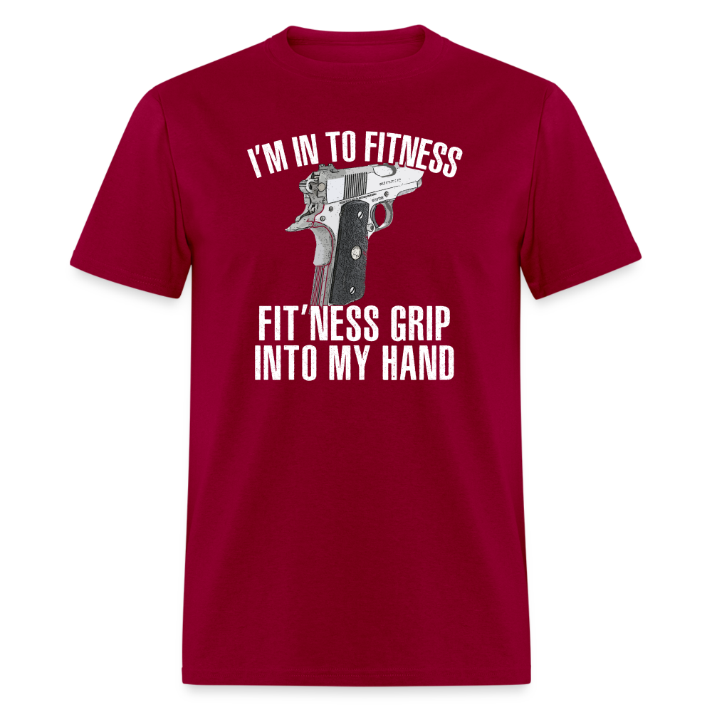 Fitness Grip T-Shirt - dark red
