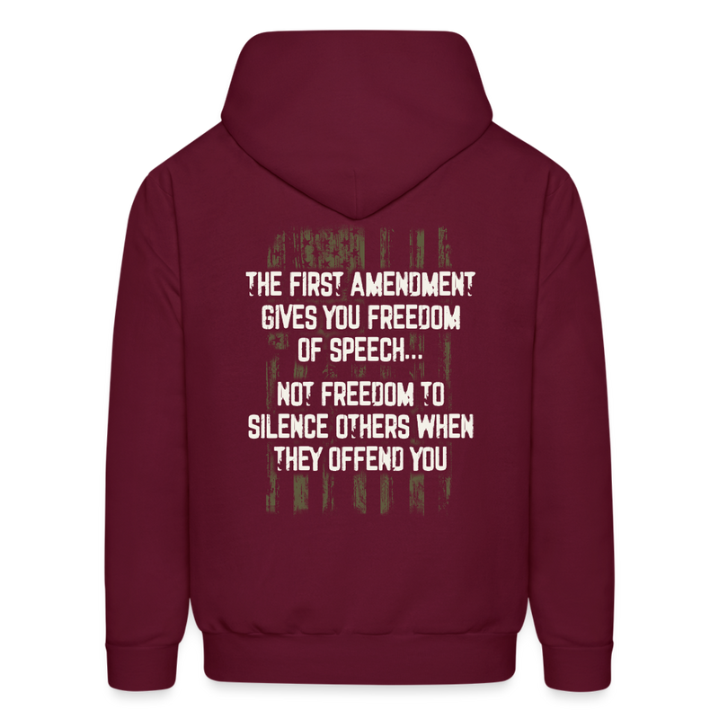 First Amend Hoodie - burgundy