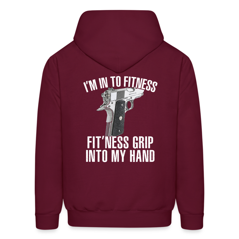 Fitness Grip Hoodie - burgundy