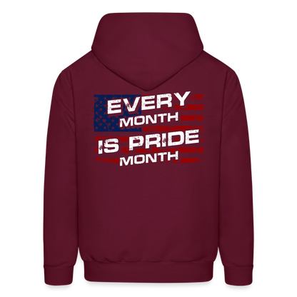 Every Month Is Pride Hoodie - burgundy