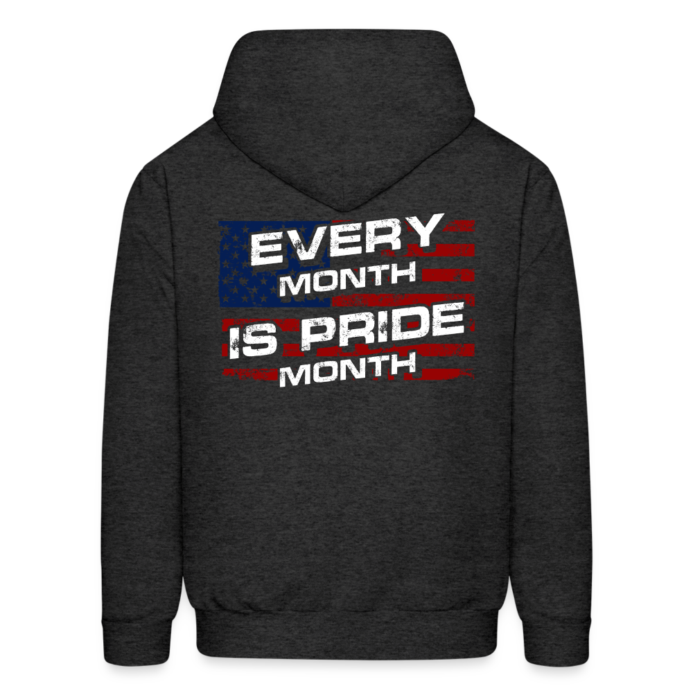Every Month Is Pride Hoodie - charcoal grey