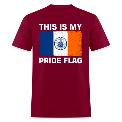 This Is My Pride Flag - New York T-Shirt - burgundy
