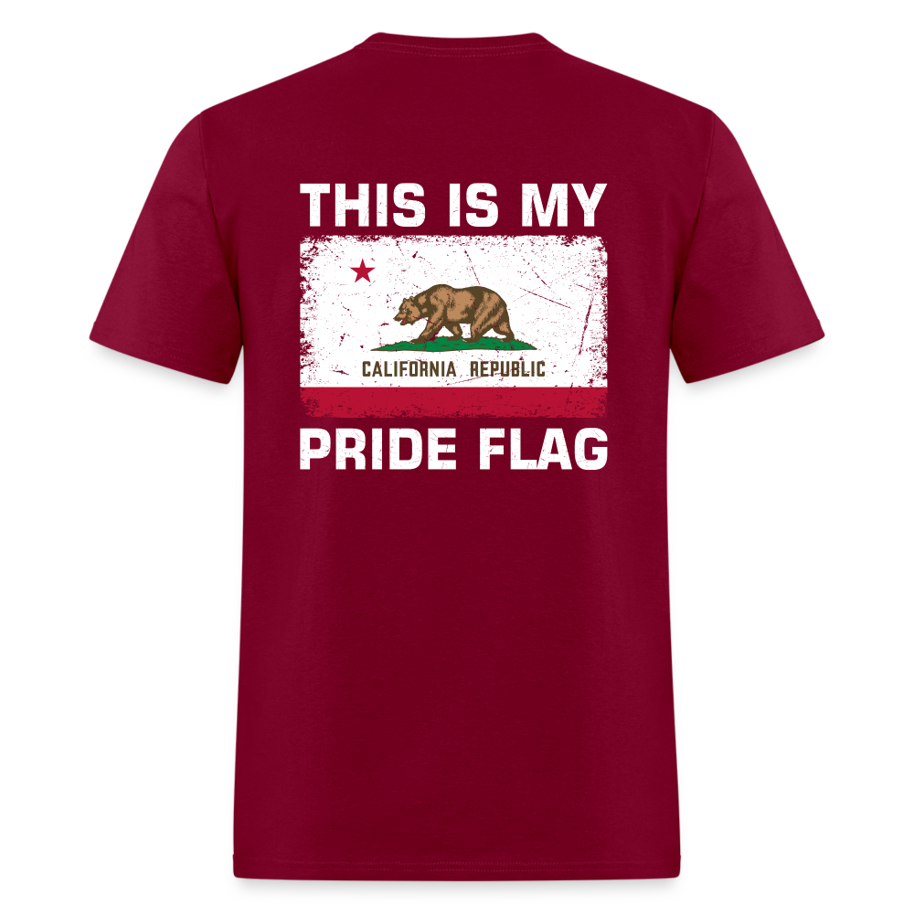 This Is My Pride Flag - California T-Shirt - burgundy