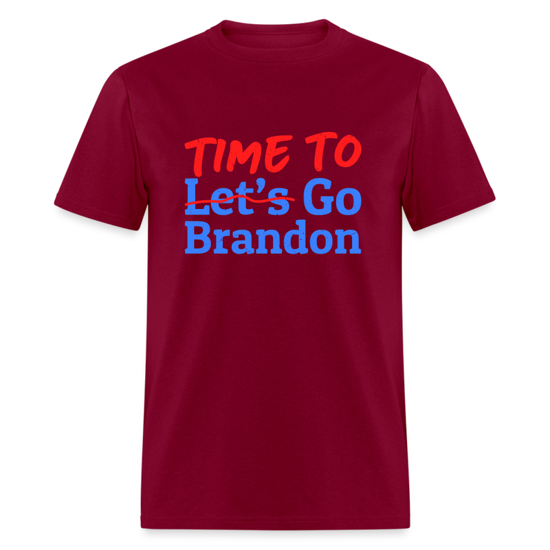 Time To Go Brandon T shirt - burgundy