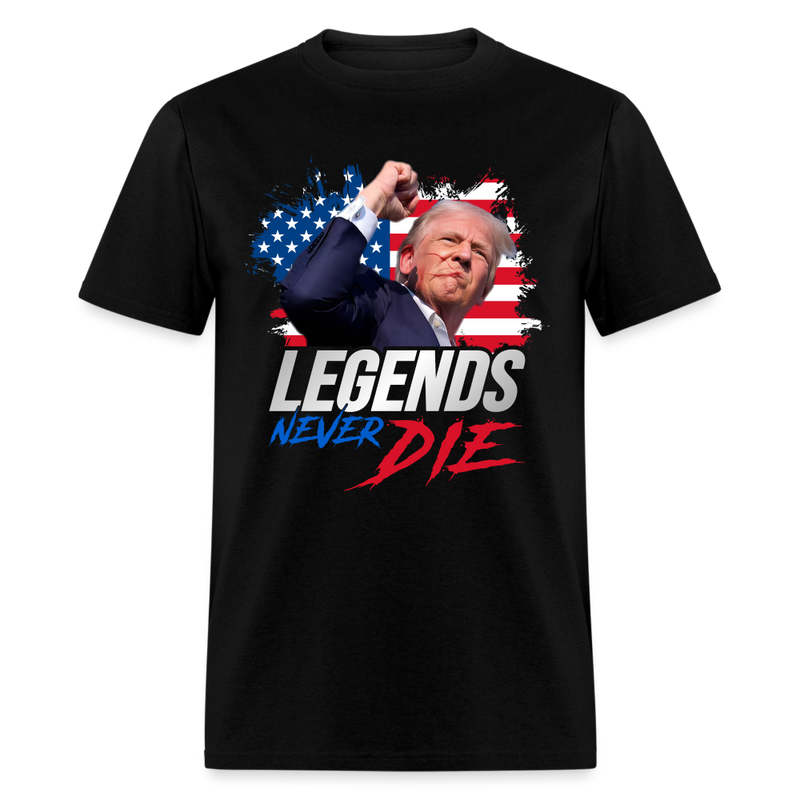 Legends Never Die T Shirt - black