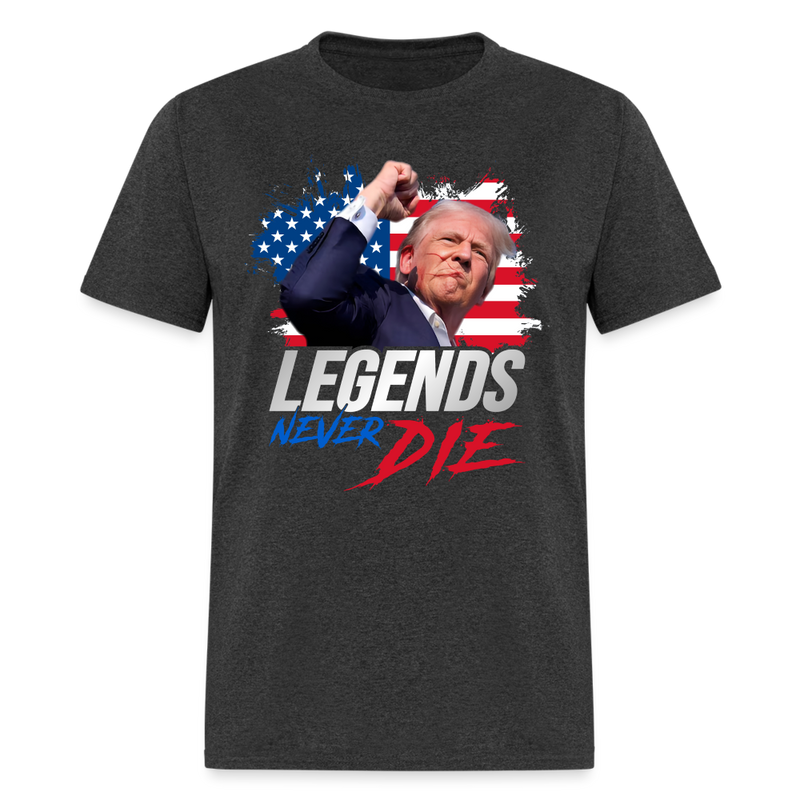 Legends Never Die T Shirt - heather black