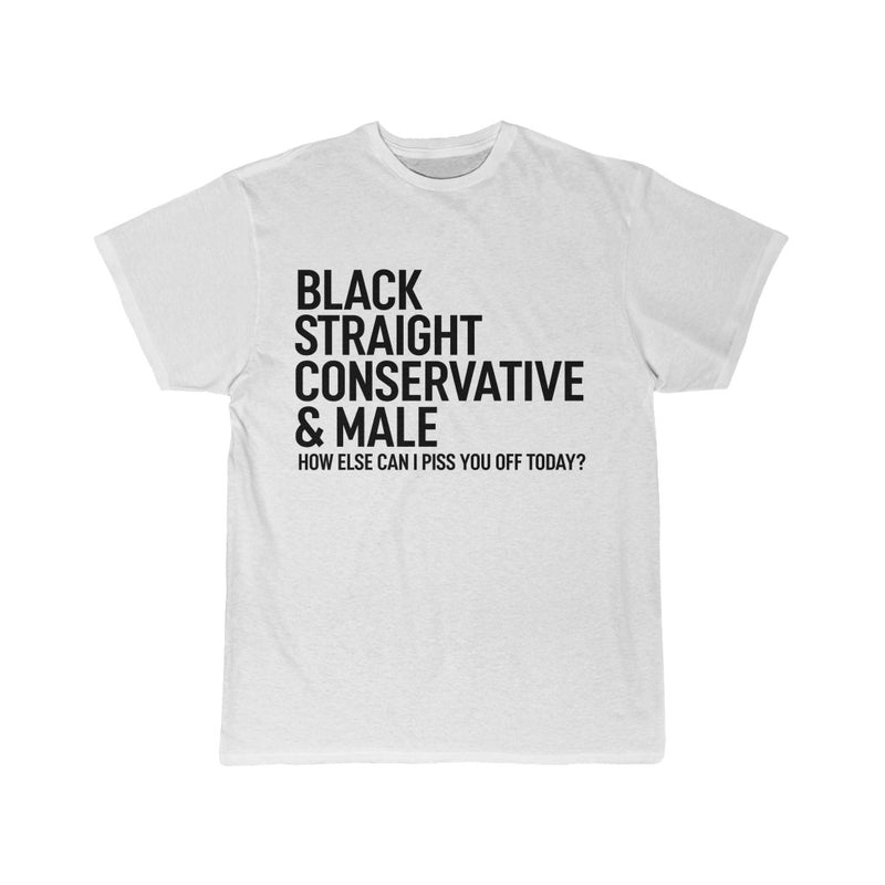 Black Straight Conservative Male T Shirt