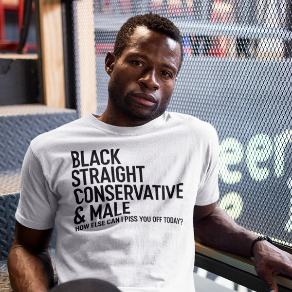 Black Straight Conservative Male T Shirt