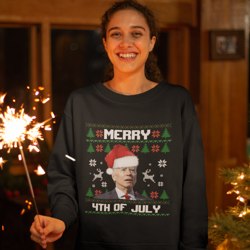 Merry 4th Of July Christmas Sweater (Unisex)