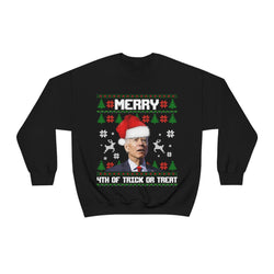 Merry 4th Of Trick Or Treat Christmas Sweater (Unisex)