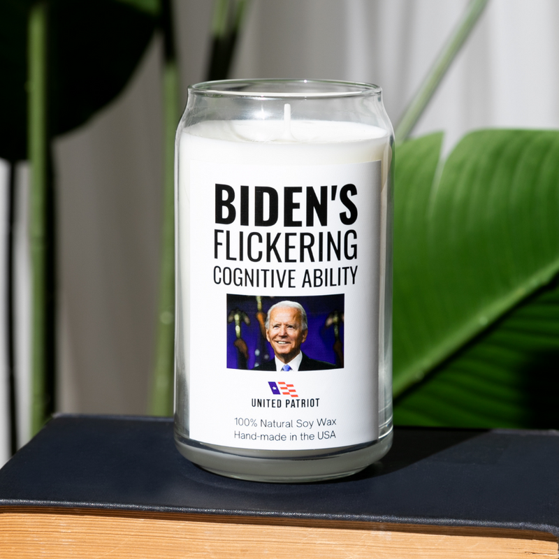 Biden's Flickering Cognitive Ability Candle (13.75 Oz)
