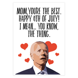 Happy 4th Of July - Card For Mom