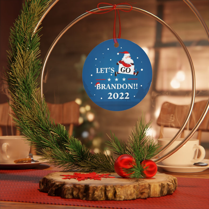 Santa Let's Go Brandon Ornament