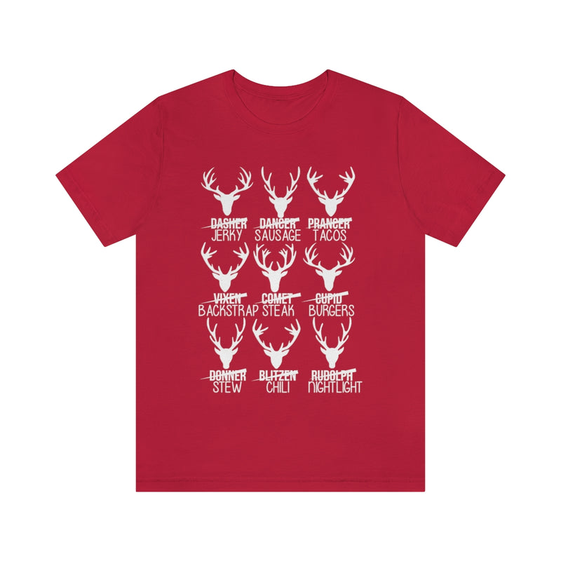 Christmas Reindeer Hunter T Shirt (White Print)