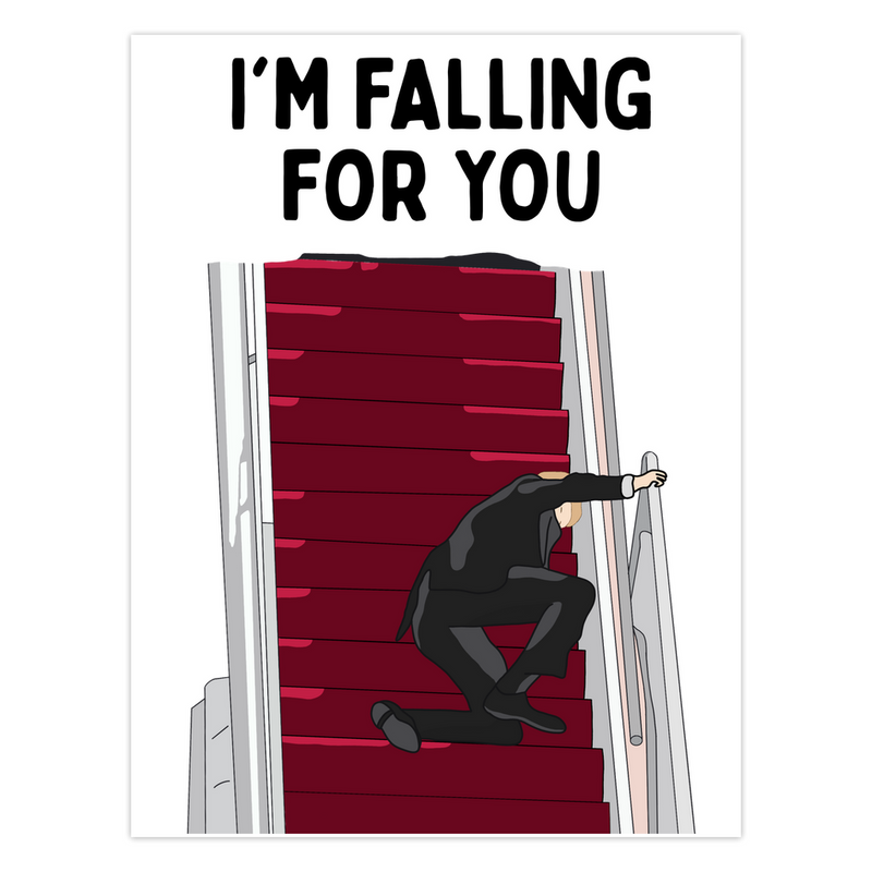I'm Falling For You - Valentines Card