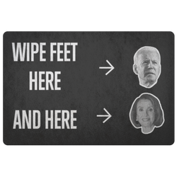 Wipe Feet Here Doormat (Joe And Nancy)