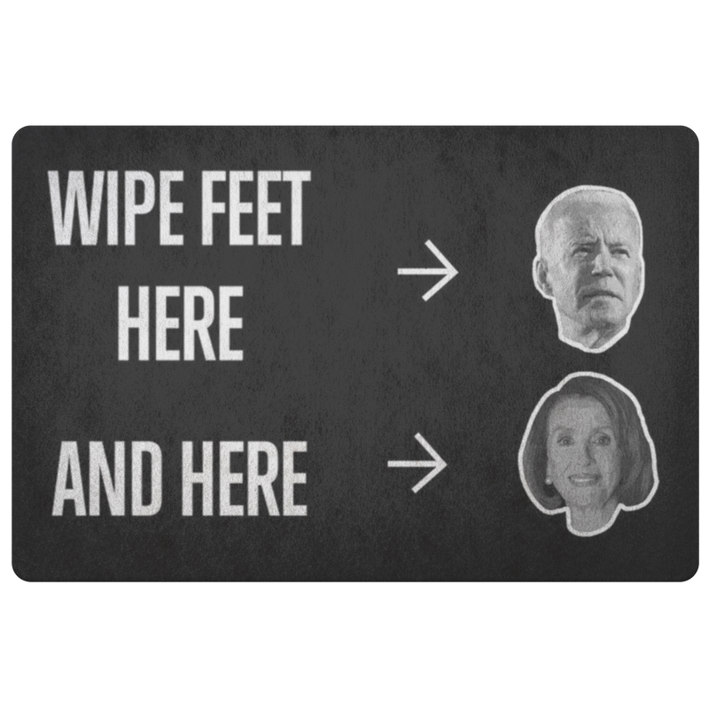 Wipe Feet Here Doormat (Joe And Nancy)