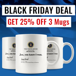 Joe You Know I Won Mug (Bundle Of 3) - Black Friday Deal