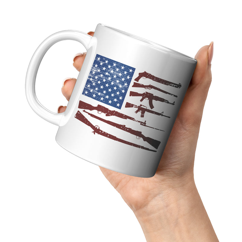 Guns USA Flag Mug