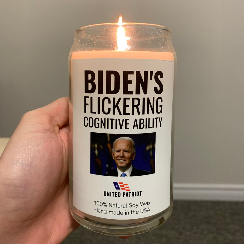 Biden's Flickering Cognitive Ability Candle (13.75 Oz)