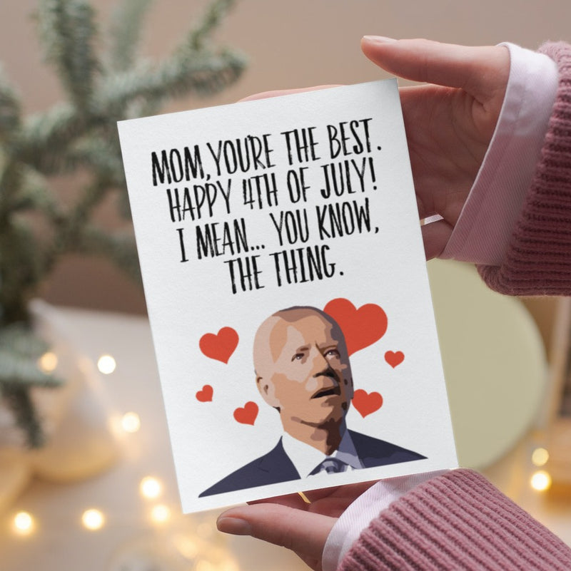 Happy 4th Of July - Card For Mom
