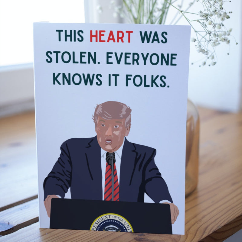 This Heart Was Stolen - Valentines Card