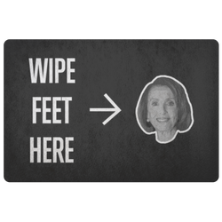Wipe Feet Here Doormat (Nancy)