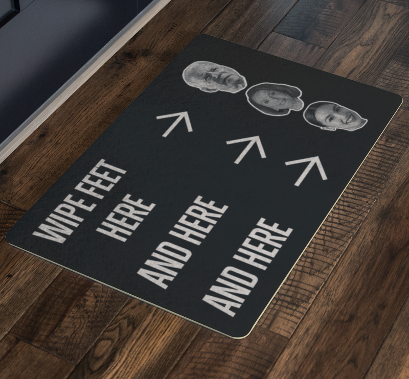Wipe Feet Here Doormat (Joe And Nancy And AOC)