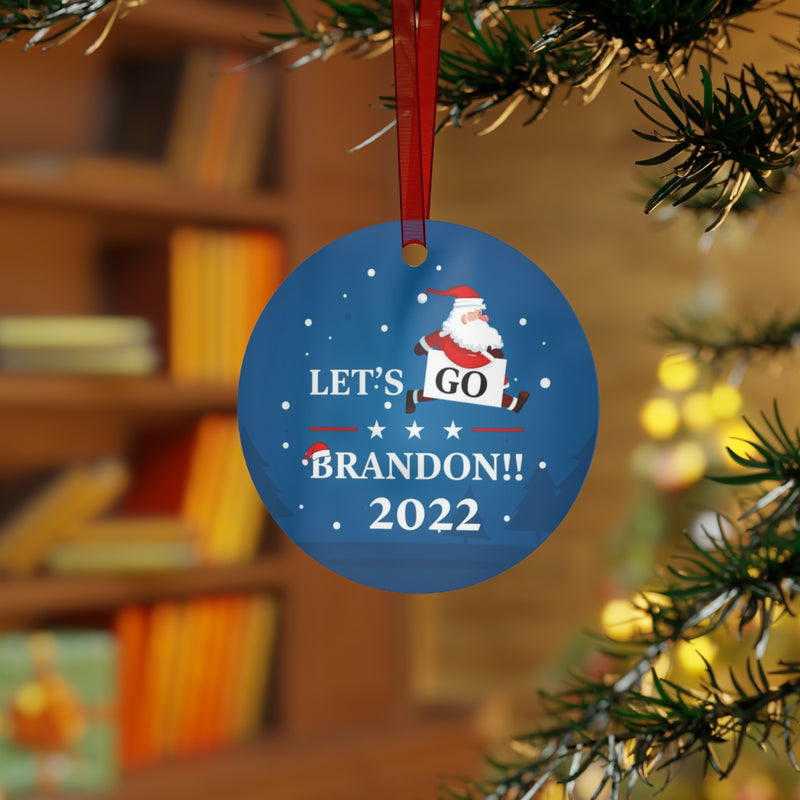 Santa Let's Go Brandon Ornament