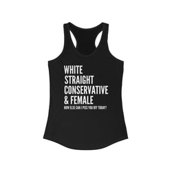 White Straight Conservative Female Tank