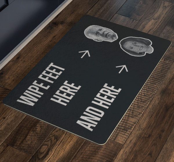 Wipe Feet Here Doormat (Joe And Nancy)