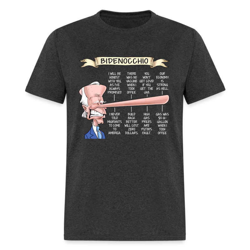 Bidenocchio T-Shirt - heather black