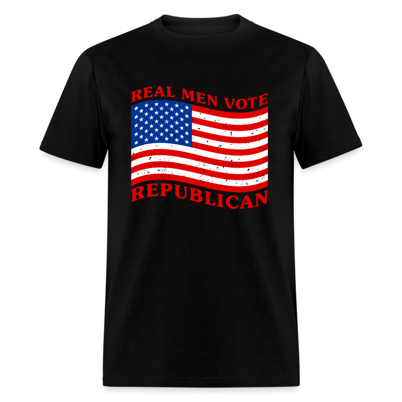 Real Men Vote Republican T-Shirt - black