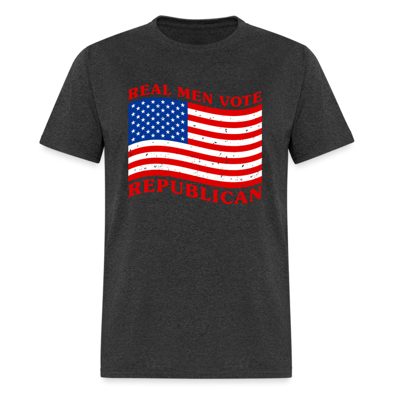 Real Men Vote Republican T-Shirt - heather black