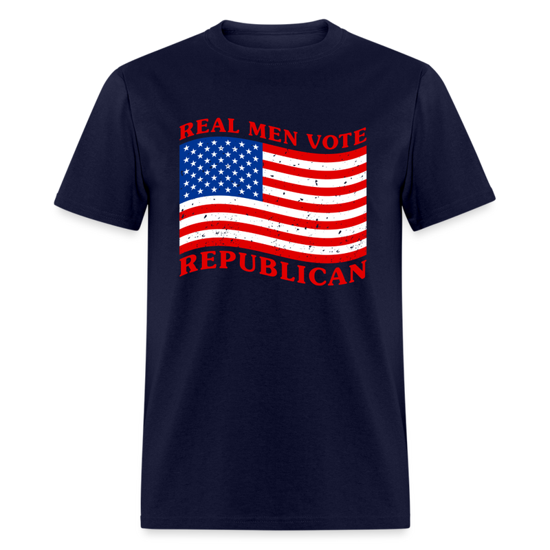 Real Men Vote Republican T-Shirt - navy