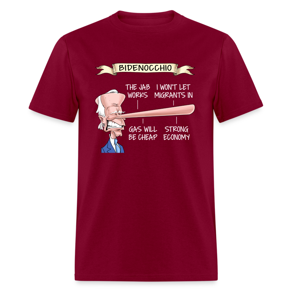 The Bidenocchio T-Shirt - burgundy