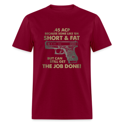 Short & Fat T-Shirt - burgundy