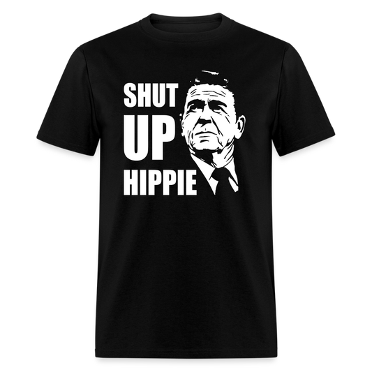 Shut Up Hippie T-Shirt - black