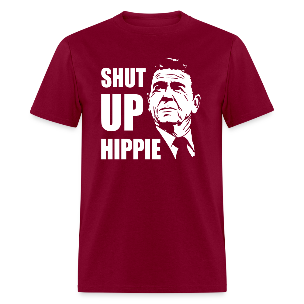 Shut Up Hippie T-Shirt - burgundy