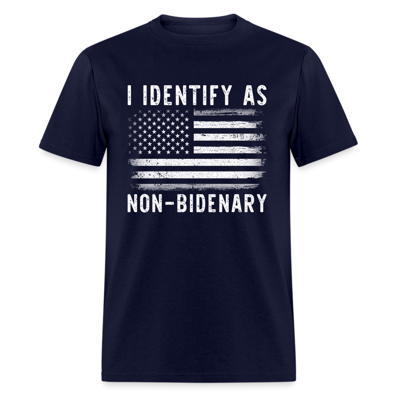 Identify As Non-Bidenary T-Shirt - navy