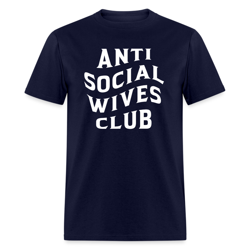Anti Social Wives Club T-Shirt - navy