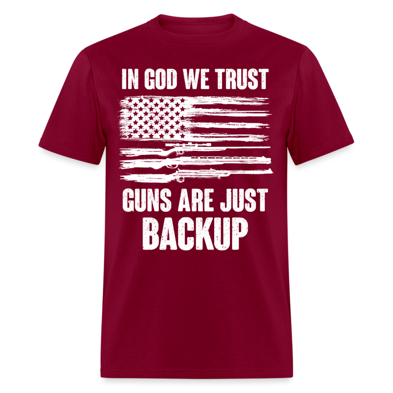 In God We Trust T Shirt - burgundy