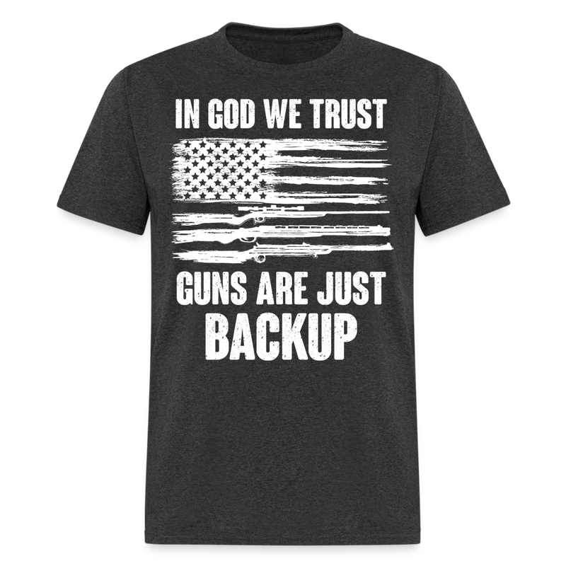 In God We Trust T Shirt - heather black