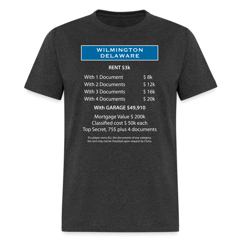 Wilmington Delaware T-Shirt - heather black