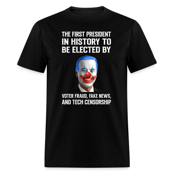 The First President in History T-Shirt - black
