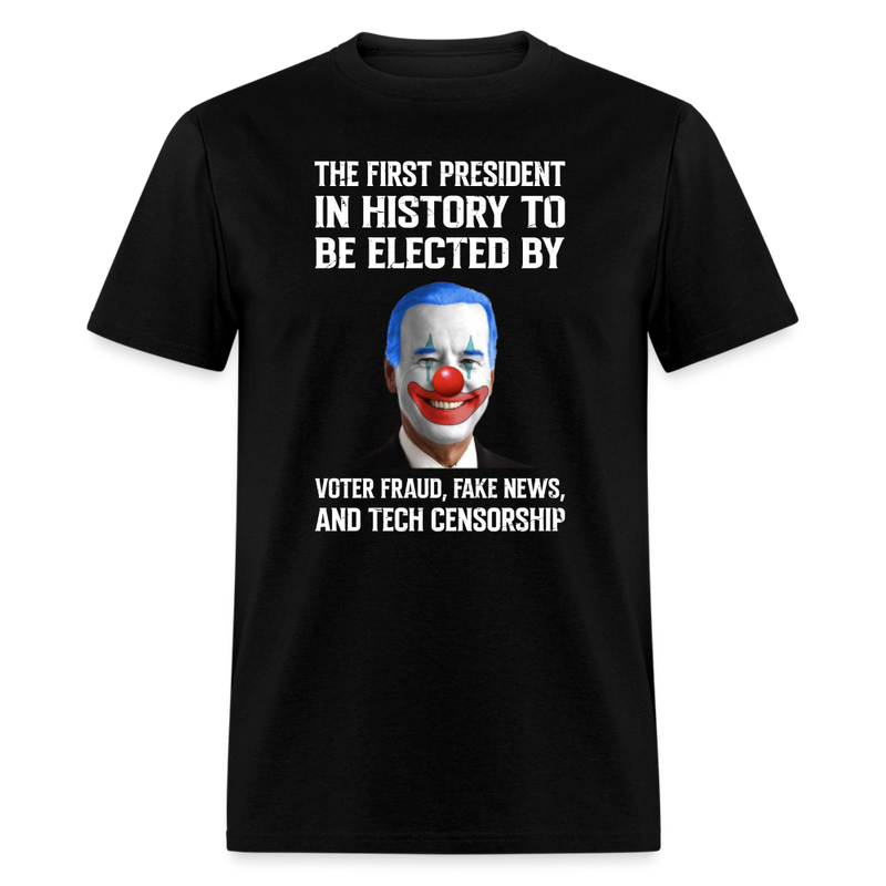 The First President in History T-Shirt - black